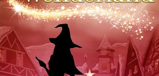 Witchy Wanderland: Ilustración de una bruja viajera en bosque mágico, arte digital de fantasía